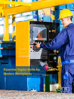 A worker as a digital control panel of a manufacturing machine